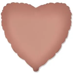 Сердце матовое Vintage Rose 18"/ 1204-1605