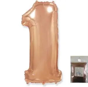 Цифра "1" - розовое золото в упак/ Flexmetal 1207-3249