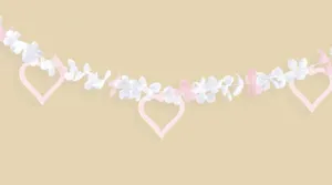 Гирлянда "Сердце бело-розовое",4,5 м.