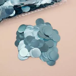 Конфетти для шаров "Круг голубой-макаронс" d=1 см., 50 гр./ч45101