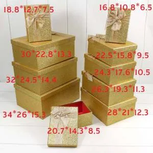 Коробка 22,5*15,8*9,5 см "Блеск" Золото