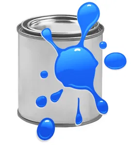 Краска для печати шелк , голубая