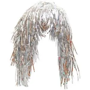 Парик "Дождик медиум" серебряный 713030