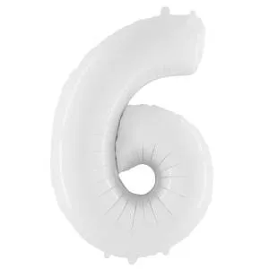Цифра "6" - белая/ Flexmetal