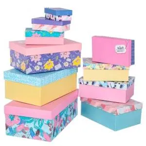 Коробка 20*12.5*7.5 см "Яркие краски,ассорти"