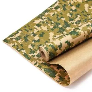 Бумага упак. крафт "Камуфляж пиксели" 0,7*9 м./72029