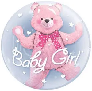 24" Круг-Медвежонок девочка (прозрачный)/ Китай