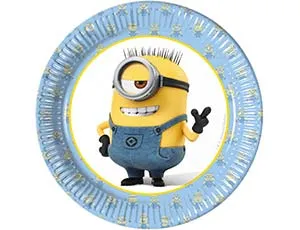 Тарелки Милые Миньоны 20см 8шт