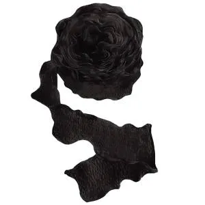 Лента тканевая Нежная волна 4 см.*9,14 м. Черная / 6233866