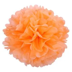 Помпон из бумаги 45 см (св.оранж)