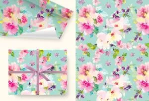 Упак. бумага "Акварель" 99*68 см, 5 листов / Ч447001