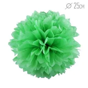 Помпон из бумаги 25 см (св. зеленый)