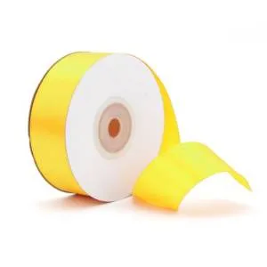 Лента атлас желтый 38мм*22,85м