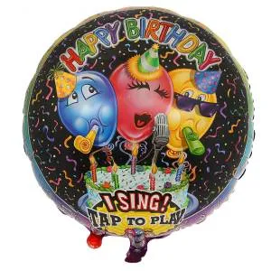 Шар с рис. в асортименте 34" музыкальный