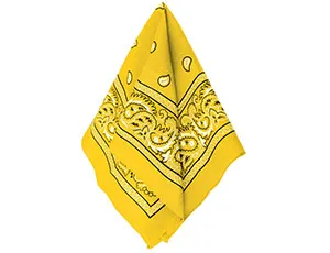 Бандана с рис желтая 50*50см/1501-2292