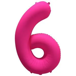 40" Цифра "6" Неон Pink / Китай 1207-6158