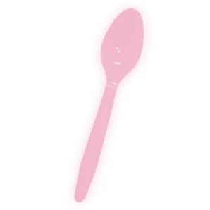 Ложки пластиковые "Делюкс" Розовые/12 шт (Колумбия)