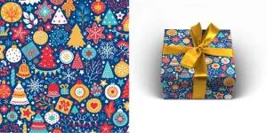 Бумага упак. Новогодний декор 70*100см (10 листов)/УБ-9452         