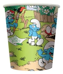 Стаканы бумажные "Смурфики" 210 мл, 6 шт