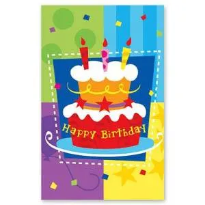 Скатерть "Торт Birthday" 140 см*180 см.