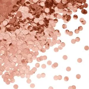 Конфетти фольга Круг, Розовое Золото, металлик 1 см 50 гр./ 6015534