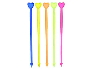 Пика для канапе  "Сердце" пласт. 9 см. 30 шт.                 