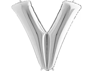 Буква "V" 40" -  серебро Grabo