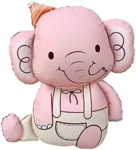 35" Слоник в колачке, розовый / Китай 29299Р