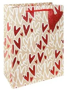 Пакет подарочный ХL/ППК-1936 31*42*13 см с матов. ламинацией и глиттером