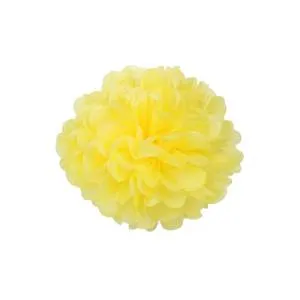 Помпон из бумаги 16 см. (желтый)