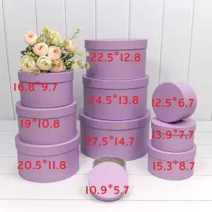 Коробка 20,5*11,8 см Круглая сиреневый