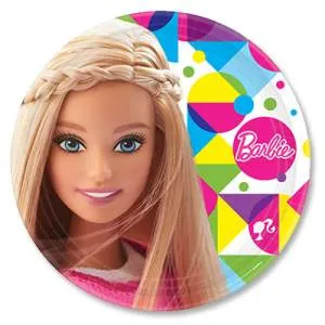 Тарелка  "Барби" 23 см. 8 шт.