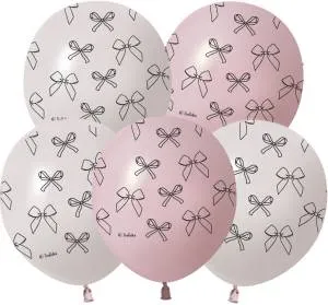 12" Бантики, ассорти пастель ретро (Китай 512)/ 25 шт 512-073