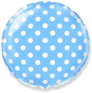 18" Круг Горох голубой (Flexmetall) 401577AB