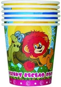Стаканы бум."Львенок и Черепаха" (5шт) 784380