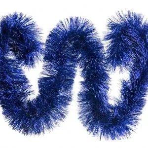 Мишура синяя 2 м* 6 см. (Ч10975)