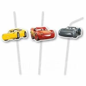 Трубочки для коктейлей Тачки3 6шт