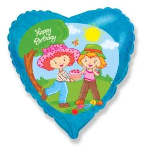 18" НВ Друзья на поляне с тортом (Flexmetal)/1202-1570