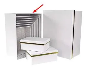 Коробка Золотой кант белый 35*27*15.5