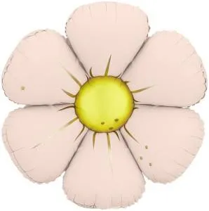 25" Цветок Ромашка, светло-розовый, сатин / Китай 27426