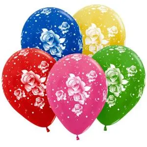 Розы, ассорти , металлик 12" (Колумбия) 