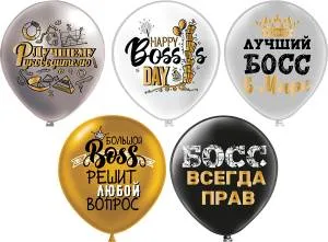 12" Босс, 2 цв. 5 дизайнов/ 25 шт (Тайланд) / ч44907