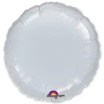 Круг металлик серебро 18" (Анаграм) / 1204-0017