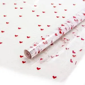 Пленка Love/Story Белый/красный 70см*8 м./73132