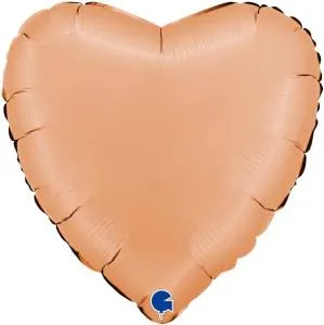 18" Сердце сатин Персик (Grabo)/ 180000SPEA