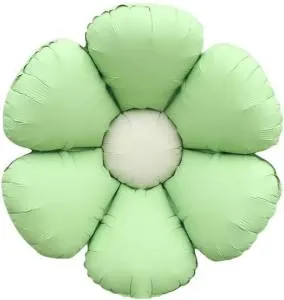 24" Цветок Ромашка, светло-зеленый сатин (надув воздухом) / Китай 26281