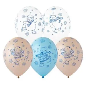 Мишки на коньках, пастель 14" 1103-3112