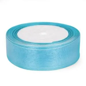 Лента Органза 2.5 см.*22.85 м Голубой / О251093