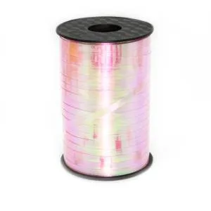 Лента голография 5 мм*400м Светло-розовая