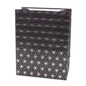 Пакет "Японск Узор, звездн паттерн" Черный 23*18*10/202112